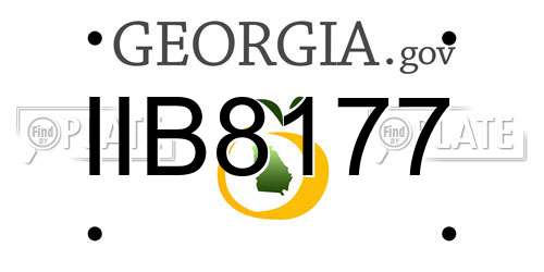 IIB8177 Georgia License Plate
