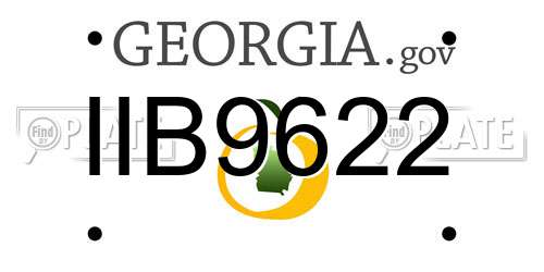 IIB9622 Georgia License Plate
