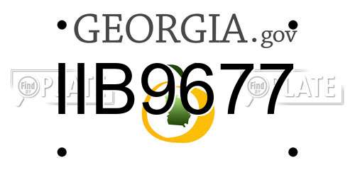 IIB9677 Georgia License Plate