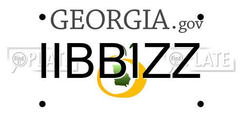 IIBBIZZ Georgia License Plate