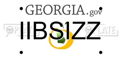 IIBSIZZ Georgia License Plate