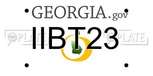 IIBT23 Georgia License Plate