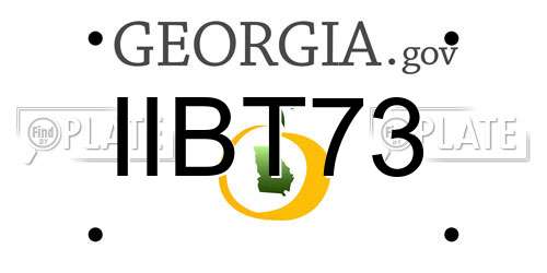 IIBT73 Georgia License Plate