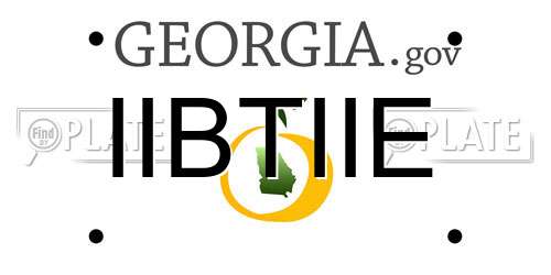 IIBTIIE Georgia License Plate