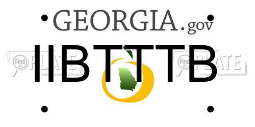 IIBTTTB Georgia License Plate