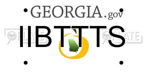 IIBTTTS Georgia License Plate