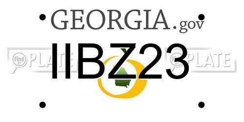 IIBZ23 Georgia License Plate