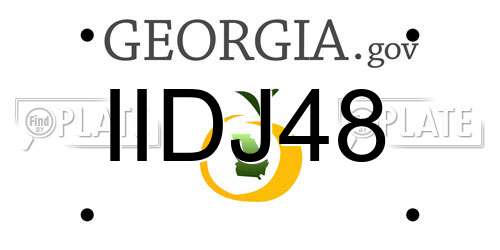 IIDJ48 Georgia License Plate