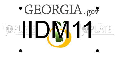 IIDM11 Georgia License Plate