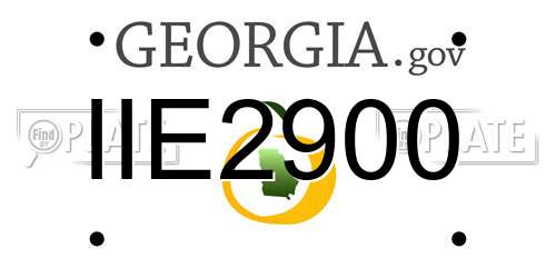 IIE2900 Georgia License Plate