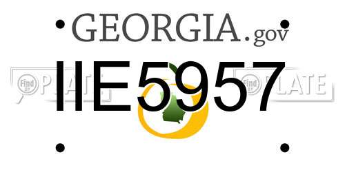 IIE5957 Georgia License Plate