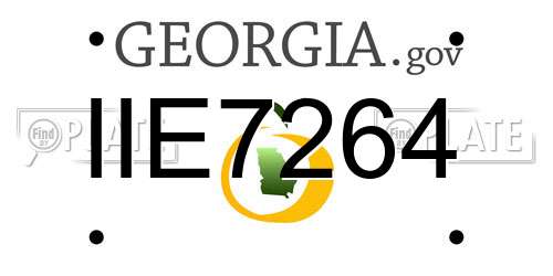IIE7264 Georgia License Plate