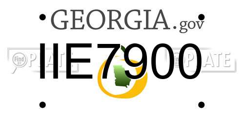 IIE7900 Georgia License Plate