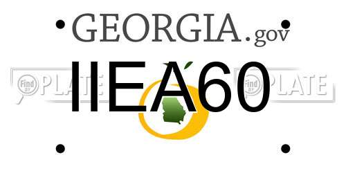 IIEA60 Georgia License Plate