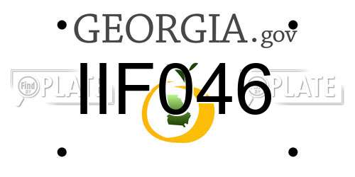 IIF046 Georgia License Plate