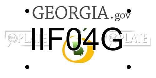 IIF04G Georgia License Plate