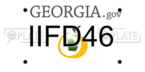 IIFD46 Georgia License Plate