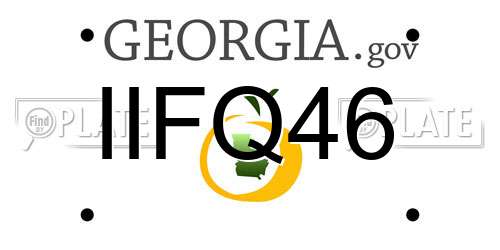 IIFQ46 Georgia License Plate