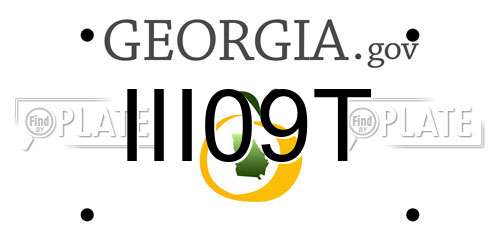 III09T Georgia License Plate