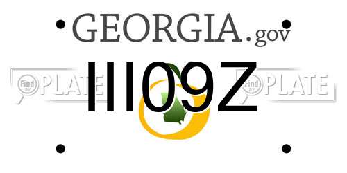 III09Z Georgia License Plate