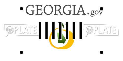 IIIIIII Georgia License Plate