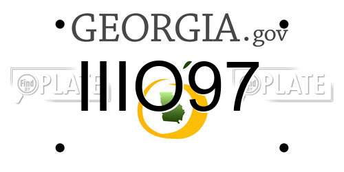 IIIO97 Georgia License Plate