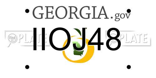 IIOJ48 Georgia License Plate