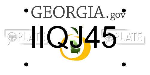 IIQJ45 Georgia License Plate