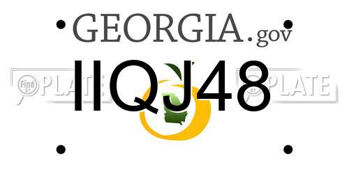 IIQJ48 Georgia License Plate