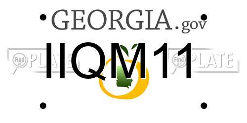 IIQM11 Georgia License Plate