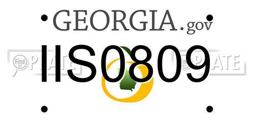 IIS0809 Georgia License Plate