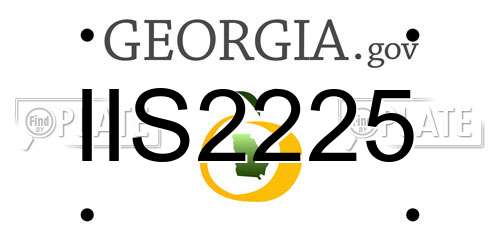 IIS2225 Georgia License Plate