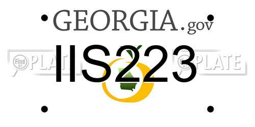 IIS223 Georgia License Plate