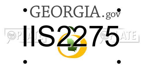 IIS2275 Georgia License Plate