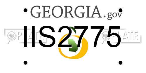 IIS2775 Georgia License Plate