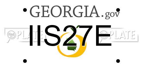 IIS27E Georgia License Plate