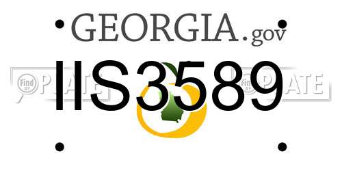 IIS3589 Georgia License Plate
