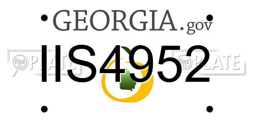 IIS4952 Georgia License Plate