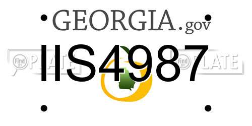 IIS4987 Georgia License Plate