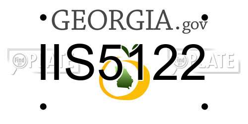 IIS5122 Georgia License Plate