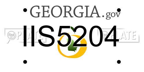 IIS5204 Georgia License Plate