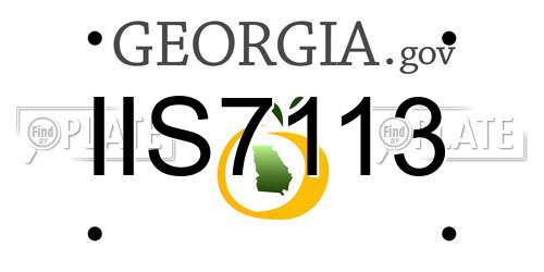 IIS7113 Georgia License Plate