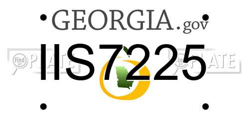 IIS7225 Georgia License Plate