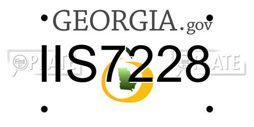 IIS7228 Georgia License Plate