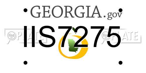 IIS7275 Georgia License Plate
