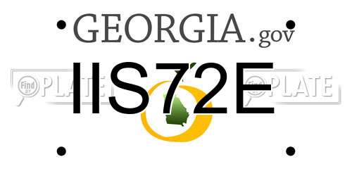 IIS72E Georgia License Plate