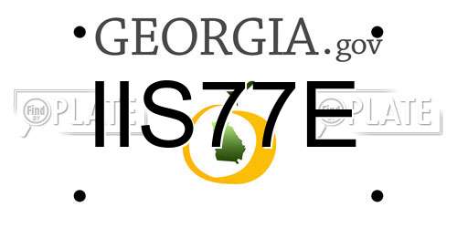 IIS77E Georgia License Plate