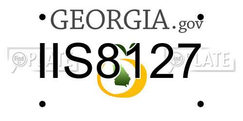 IIS8127 Georgia License Plate