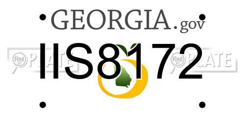 IIS8172 Georgia License Plate