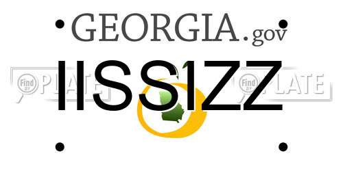 IISSIZZ Georgia License Plate